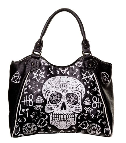 Black Skull Pentagram Handbag